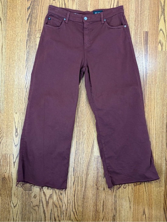 Ag Adriano Goldschmied Denim - AG Saige High-Rise Wide Leg Crop Raw Hem Pants (32)